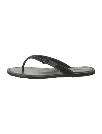 Pre-owned Larroude Suede Flip Flops In Multicolor