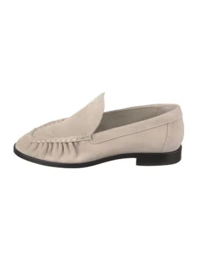Pre-owned Larroude Suede Loafers In Neutrals