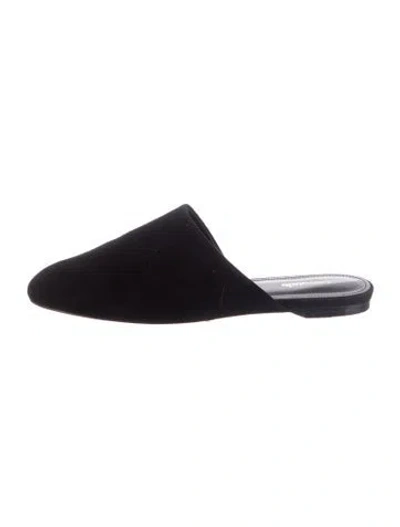 Pre-owned Larroude Suede Mules In Blue
