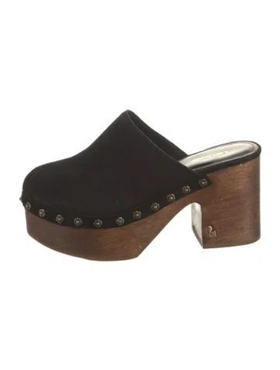 Pre-owned Larroude Suede Mules In Multi