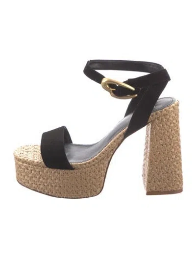 Pre-owned Larroude Suede Pumps In Black/neutrals