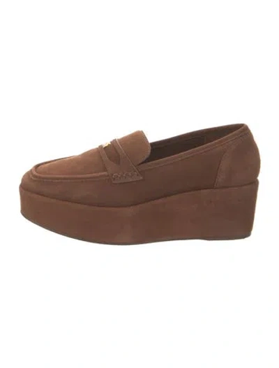 Pre-owned Larroude Suede Pumps In Brown