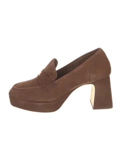 Pre-owned Larroude Suede Pumps In Brown
