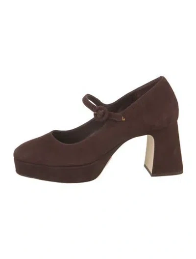 Pre-owned Larroude Suede Pumps In Brown