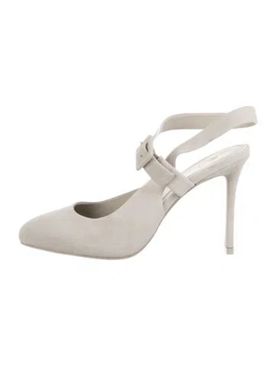Pre-owned Larroude Suede Pumps In Neutrals