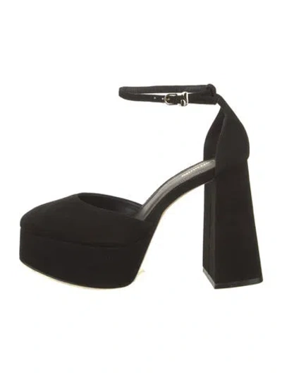 Pre-owned Larroude Suede Pumps W/ Tags In Black