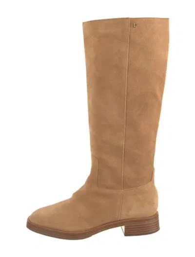 Pre-owned Larroude Suede Riding Boots In Brown