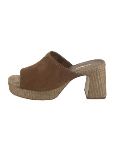 Pre-owned Larroude Suede Sandals In Multi