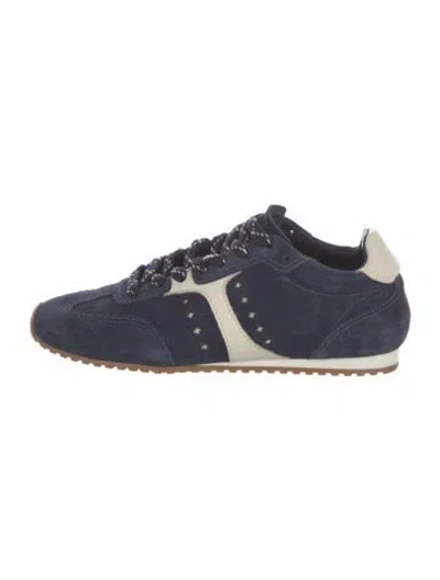 Pre-owned Larroude Suede Sneakers In Blue
