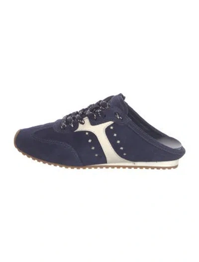Pre-owned Larroude Suede Sneakers In Blue