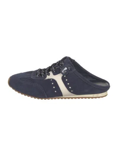 Pre-owned Larroude Suede Sneakers In Blue