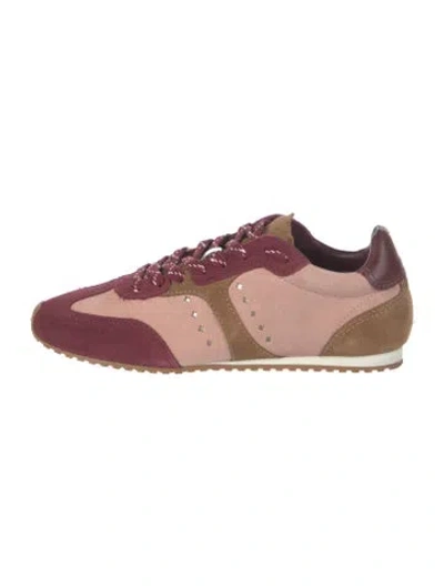 Pre-owned Larroude Suede Sneakers In Multi