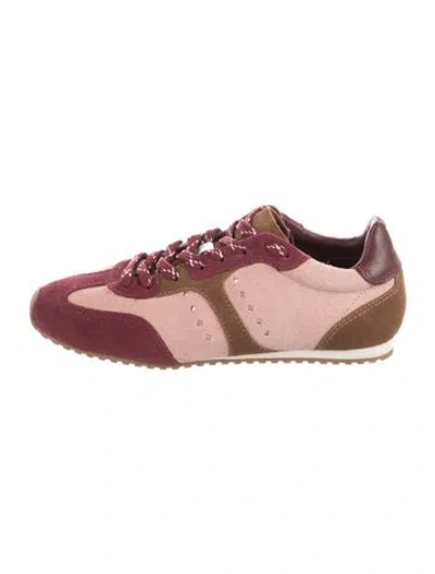 Pre-owned Larroude Suede Sneakers In Multicolor