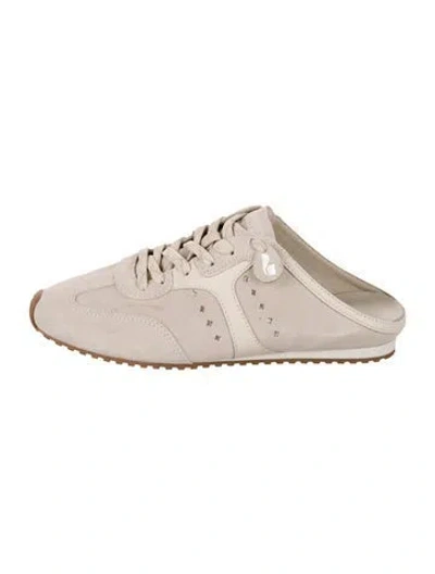 Pre-owned Larroude Suede Sneakers In Neutrals