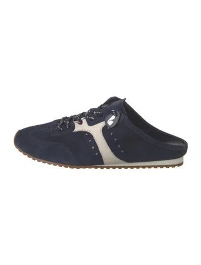 Pre-owned Larroude Suede Sneakers W/ Tags In Blue