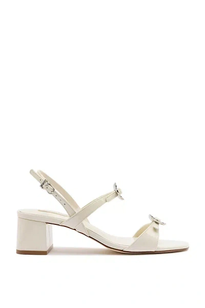 Larroude Tinx Block Sandals In White