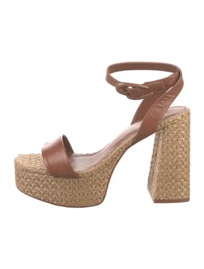 Pre-owned Larroude Tweed Espadrilles In Multi