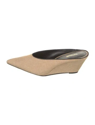 Pre-owned Larroude Tweed Mules
