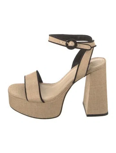 Pre-owned Larroude Tweed Sandals