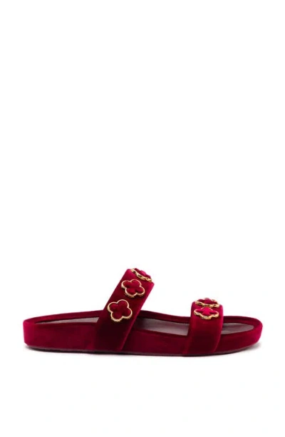 Larroude Women's Milan Piccolo Slide Sandals In Wine