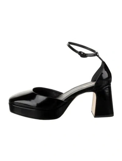 Pre-owned Larroude Velvet Pumps In Black