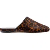 Larroude Larroudé Venice Flat Mule And Pouch Kit In Leopard