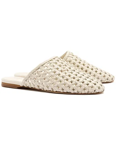 LARROUDE LARROUDÉ VENICE MACRAME LEATHER MULE
