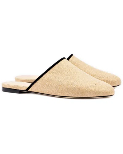 Larroude Venice Raffia Mule In Brown