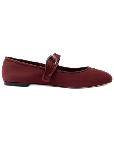 Larroude Larroudé Veron Leather Flat In Red