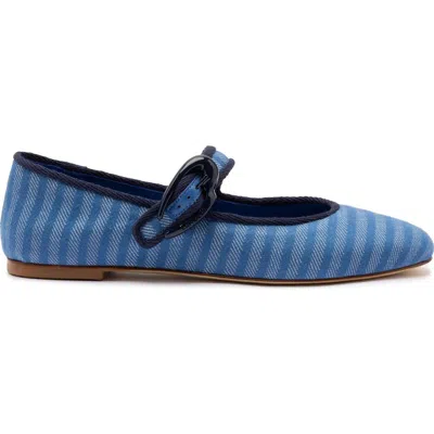 Larroude Larroudé Verona Ballet Flat In Blue