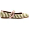 Larroude Verona Ballet Flat In Gold