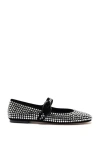 Larroude Larroudé Verona Ballet Flat In Black/crystal