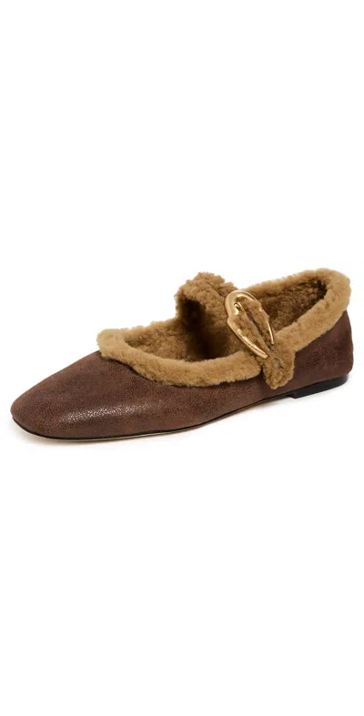 Larroude Verona Ballet Flats Brown