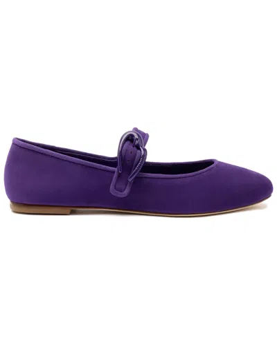 Larroude Larroudé Verona Leather Flat In Purple