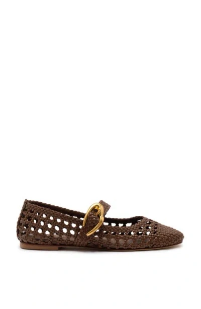 Larroude Women's Verona Macrame Ballet Flats In Burnt Umber