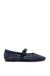 Larroude Larroudé Verona Macrame Ballet Flat In Navy