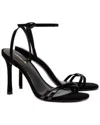 Larroude Vesper Suede Sandal Blac Black