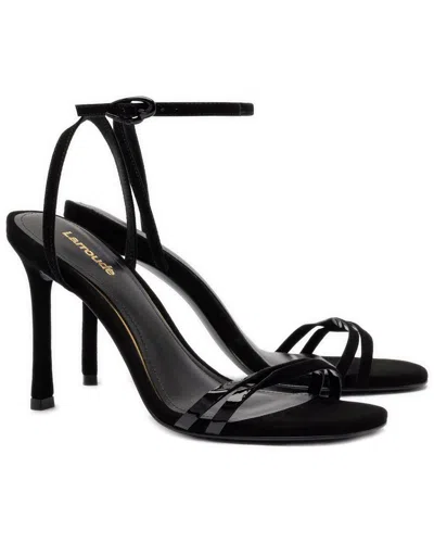 Larroude Vesper Suede Sandal Blac Black