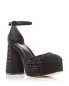 Larroude Women's Ari Embellished High Heel Platform Pumps In Black
