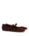 Larroude Blair Flats Brown In Brown