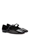 Larroude Blair Leather Ballerinas In Black