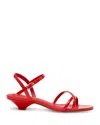Larroude Charlotte Patent Sandal In Red