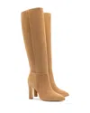 Larroude Cindy Suede Knee Boots In Beige
