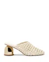 Larroude Women's Dew Drop Macrame Mule Pumps In Ivory