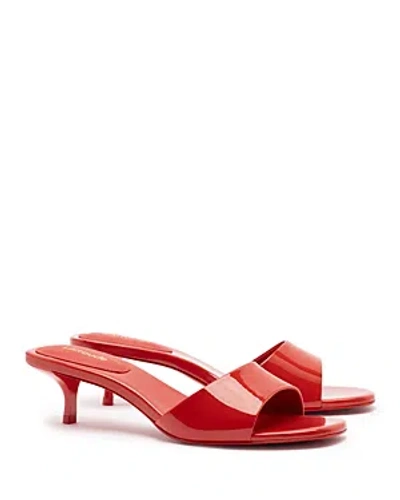 Larroude Women's Greta Mule Sandals In Scarlet