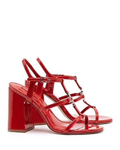 Larroude Women's Hanna Strappy High Heel Sandals In Scarlett