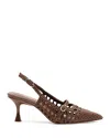 Larroude Women's Ines Macrame Pointed Pumps In Burn
