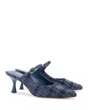 Larroude Ines Mules Marlin In Blue