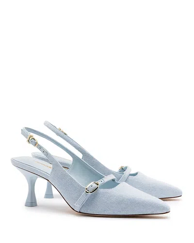 Larroude Women's Ines Pointed Toe Slingback Pumps In Maya
