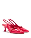 Larroude Women's Ines Pointed Toe Slingback Pumps In Scarlet